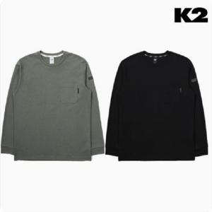 [K2] 남성용 포켓 라운드 긴팔 티셔츠 KMU23253