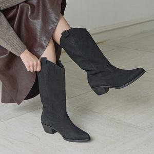 [지쎄공식몰] 천연가죽 여성수제화 하니 웨스턴 부츠 GIS-44265