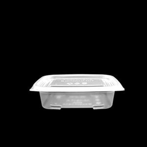 반투명 사각 죽용기 JW M-1317A 소형  500ml