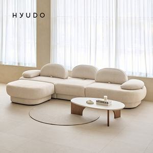 휴도 하현의 동백 3300 스윙 반달 모듈 패브릭 소파 4인 스툴