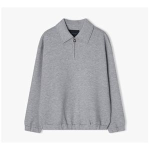 리버클래시 24FW 그레이 하프 집업 칼라 티셔츠 LKF41454