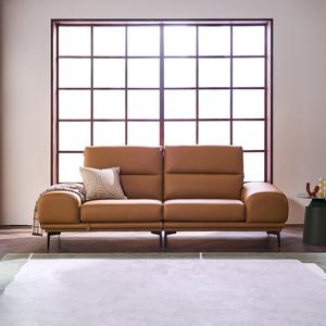 [다우닝] 루미아 3인 전체 통가죽 소파+스툴