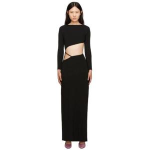 26 SS GCDS 여성 블랙 블링 맥시 드레스 232308F055000