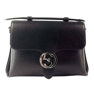 구찌 인터로킹 GG 체인 스몰 탑 핸들 토트백 블랙 510302 CAO0G 1000