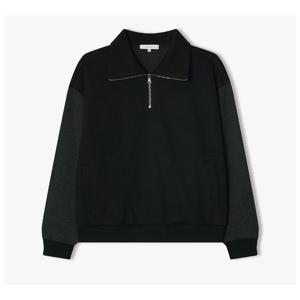 리버클래시 24FW 블랙 스타디움 하프집업 티셔츠 LKW41451