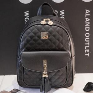 퀼팅 바디라인 태슬 플랩 포켓 여성 백팩 LED-040