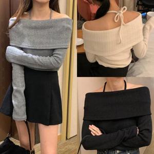 위쉬몰 DD 심플홀터기모오프숄더티(T371H412) 빅사이즈