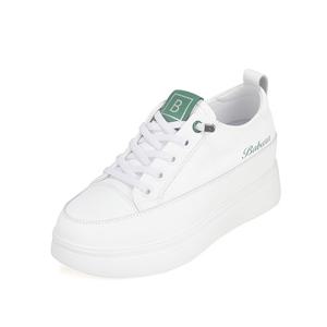 [바바라(슈즈)]바바라 소가죽 베이직 슬림 키높이 스니커즈 BZG162_GN