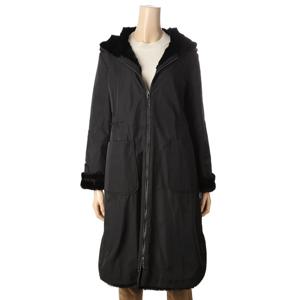 [트리아나] 안감 토끼털 후드 롱 코트 TJ4FA08