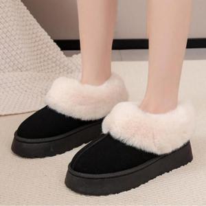 [라일리] Rly 겨울 통굽 방한 키높이 방한 털부츠 발목 부츠 3컬러