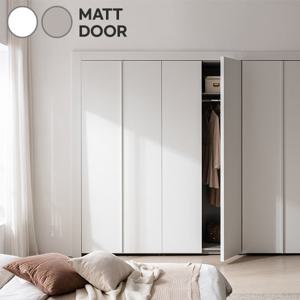 삼익가구 밀리 무광 솔리드 여닫이 붙박이장 10자