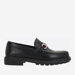 페라가모 블랙 스무스 가죽 간치니 홀스빗 로퍼 022300 002 DUG