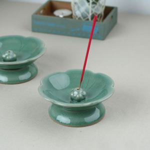 청자 연접시받침 향꽂이