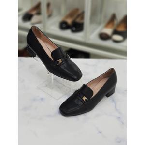 [한슈]한슈 세이브존07 매듭꼬임 청키힐 로퍼 4cm HS19383ka (30