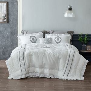 에어룸 베르사유 자수 프렌치 프릴 베딩풀세트(이불+패드+매트커버+베개커버)Q