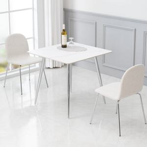 헤이즈 세라믹 800X800 사각 빌리 2인 식탁 세트 인테리어 카페 주방 식탁 커피숍