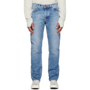 25 FW 누디진 남성 블루 솔리드 올리 데님 진 251078M186042