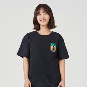 키밍 NEW YORK JAZZ 그래픽 반팔티 사계절티셔