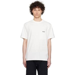 25 FW 앤드 원더 남성 화이트 Gramicci 백프린트 티셔츠 252817M213002