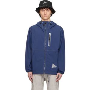 25 FW 앤드 원더 남성 블루 Gramicci 브러쉬드 나일론 재킷 252817M180001