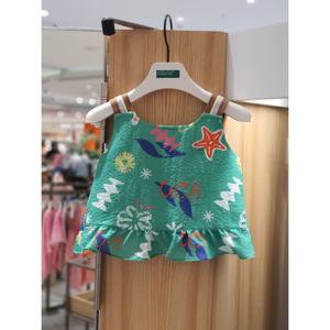 베네통키즈6 트로피컬 민소매 블라우스 QAWS14531 25/SS