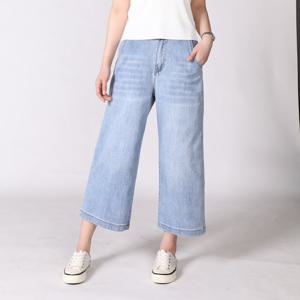 헤이올리]여름잇템/ 쿨 아이스 데님스판 베이직 반밴딩 8부 통일자 청바지 PH3040