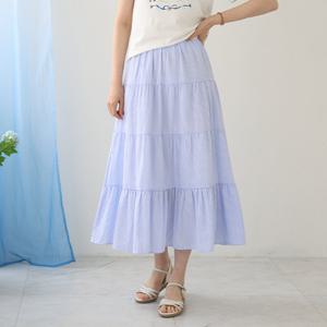 [웬디즈갤러리]소다 시어서커 줄지 스커트 RSK119