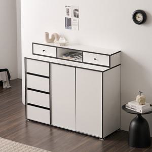 보루네오 마르체 바움 1200 와이드 4칸 서랍수납장 간이서랍장 세트 BOW555C (착불)