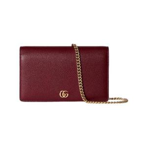 구찌 GG 마몽 체인 월렛 로쏘 앙코라 레드 핑크 497985-AAE5F-6259