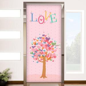 아트박스/꾸밈 tj007-행복을주는러브트리_현관문방문시트지