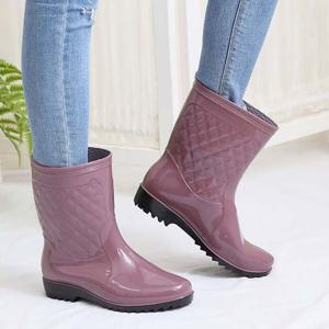 767 여성장화 패션장화 방수 시장장화 체크장화 여성장화