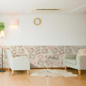 아트박스/꾸밈 cb003-분위기카페패턴_가로형뮤럴시트지_뮤럴시트