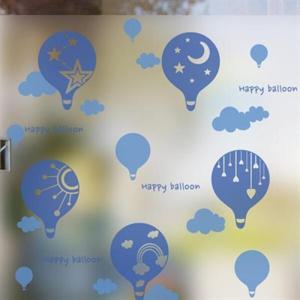 아트박스/낭만창고 dgcn096-해피벌룬-무점착 반투명 창문 시트지