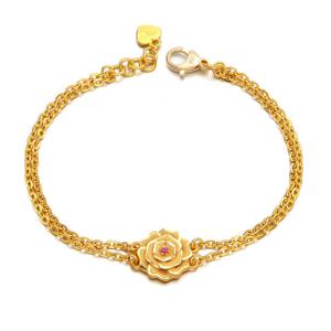 [우미골드]순금 레드꽃 팔찌 7.5g