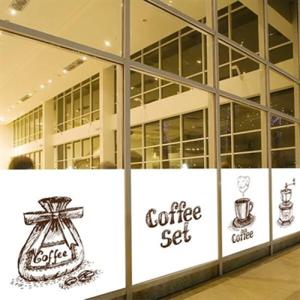 아트박스/낭만창고 nang098-빈티지 카페셋트-뮤럴실사 시트지