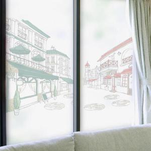 아트박스/꾸밈 ij425-해외의카페거리_유리문시트지