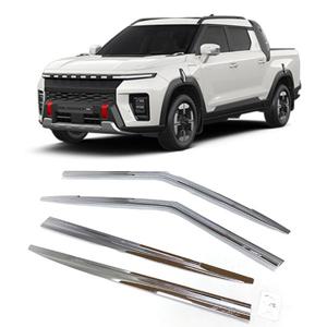 D-261 무쏘 EV 크롬윈도우바이저 썬바이저 창문 빗물받이 몰딩 햇빛가리개