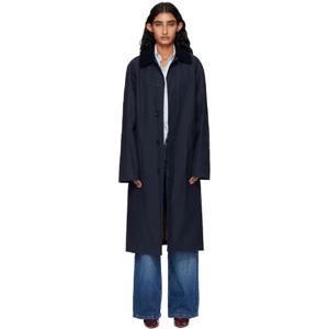 26 SS 아페쎄 여성 네이비 가스파드 맥 트렌치 코트 252252F059003