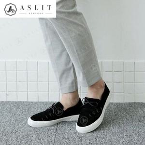 [애슬릿] 여성 스웨이드리본 쿠션 통굽 슬립온 운동화