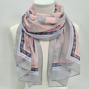 [애슬릿] 여성 봄 가을 패턴 배색 스카프 머플러