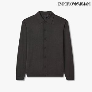 [엠포리오 아르마니]남성 스퀘어 로고 패치 울 가디건(A515328013)