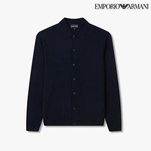 [엠포리오 아르마니]남성 스퀘어 로고 패치 울 가디건(A515328014)