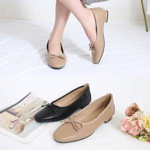 [애슬릿] 리본 여자 빅사이즈 플랫 슈즈 1.5cm