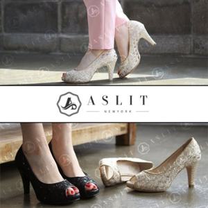 [애슬릿] 패턴 토오픈 가보시 펌프스 하이 힐 8.5cm