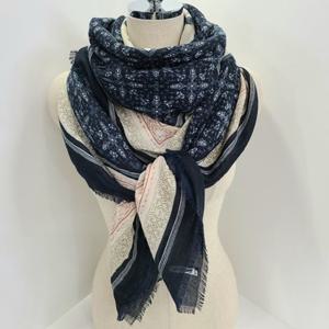 [애슬릿] 여성 봄 가을 배색 정사각 스카프 머플러