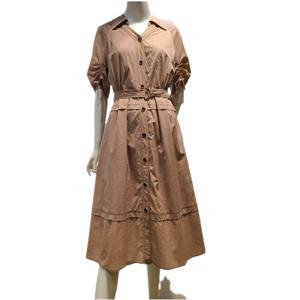 [숲]소매 끈장식 셔츠형 원피스(SB5OP84)