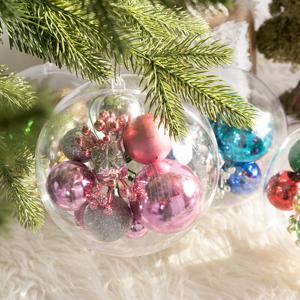 크리스마스 투명 볼 장식 자이언트볼픽 벌룬볼 150mm (DIY) 4컬러 트리 오너먼트 소품 용품