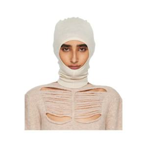 25 FW 릭오웬스 여성 오프 화이트 콘코르디안 스컬 발라클라바 252232F014008