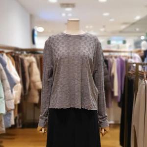 [에잇타임즈]  8TEFANT1397_스퀘어 짜임 라운드 니트