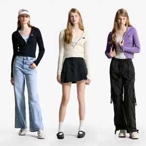 [타미진] 3종 택1 여성 슬림 핏 T32F6KCD20TWT1 립 지퍼 후드 가디건 여자 골지 봄가을 니트 카디건 SC